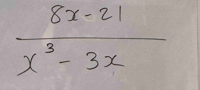  (8x-21)/x^3-3x 