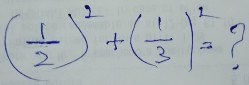 ( 1/2 )^2+( 1/3 )^2= C