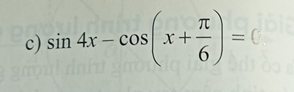 sin 4x-cos (x+ π /6 )=