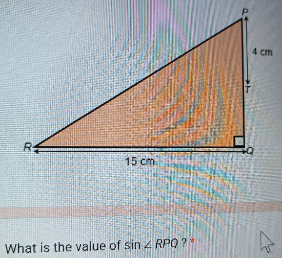 What is the value of sin ∠ RPQ ? *