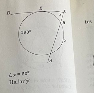 tes
∠ x=60°
Hallar y