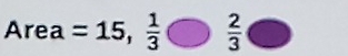 Area=15, 1/3   2/3 