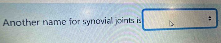 Another name for synovial joints is 
;