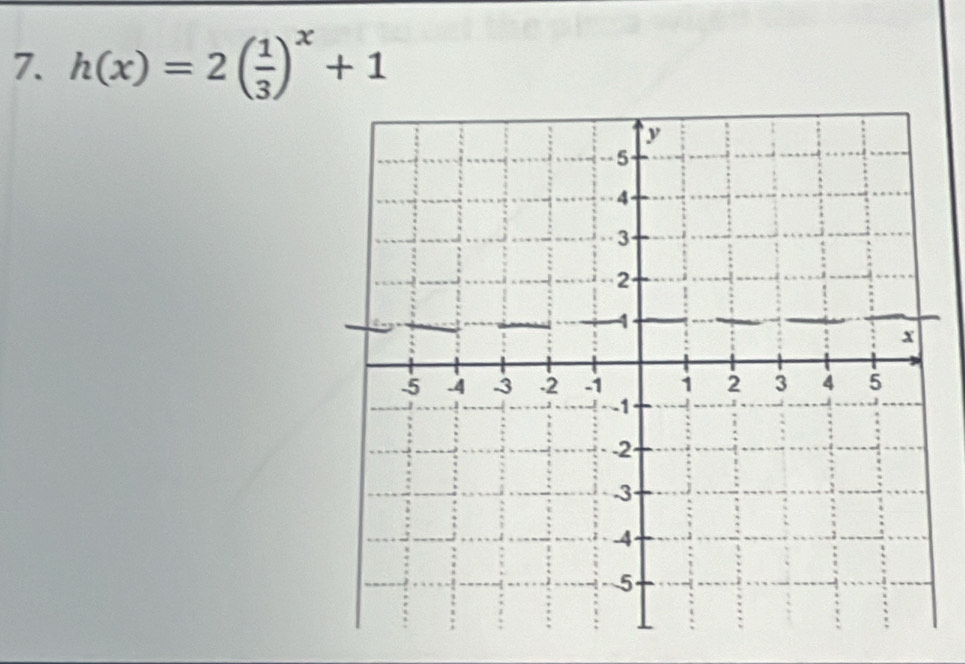 h(x)=2( 1/3 )^x+1