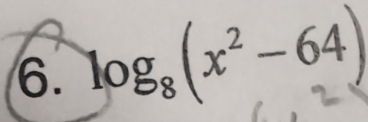 log₈(x² - 64)