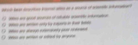 ec band seonces ire añes as a soure of arenstn anlonaton 
ltes are uooó cources al retuate prentts information 
96s are wiison anly by expars in tar belde 
Wis are ano entenanety pae rinkeres' 
Wts are wiliah or eleet by amone