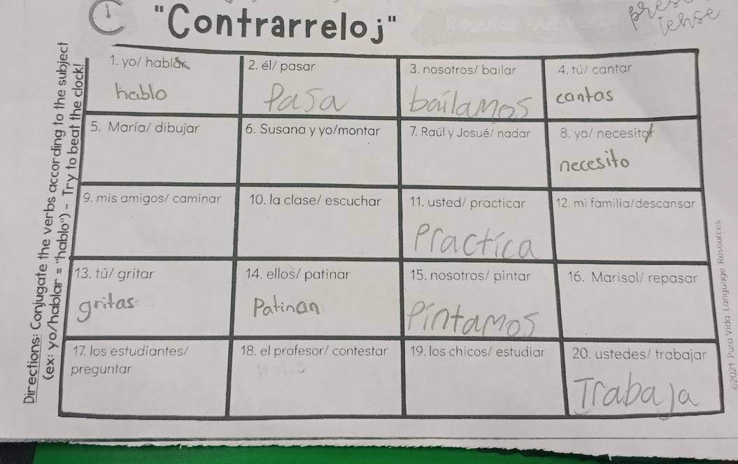 "Contrarreloj" 
B
3