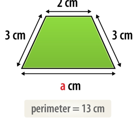 2 cm
perimeter =13cm