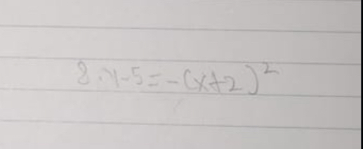 8· y-5=-(x+2)^2