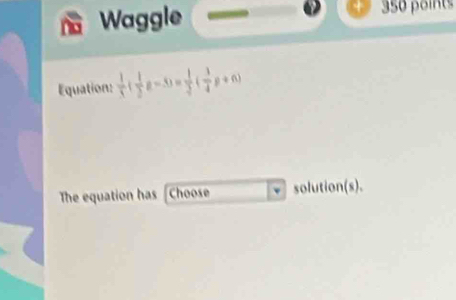 ale 
The equation h as solution(s)