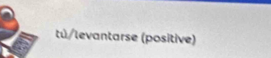 tú/levantarse (positive)