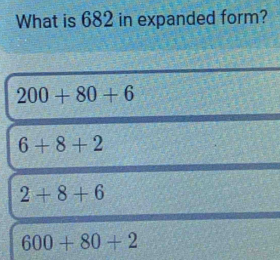 What is 682 in expanded form?