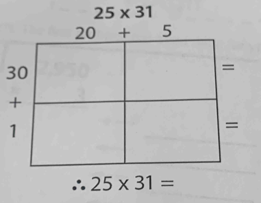 25* 31
20+5
30
=
+
1

∴ 25* 31=