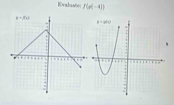 Evaluate f(g(-4))