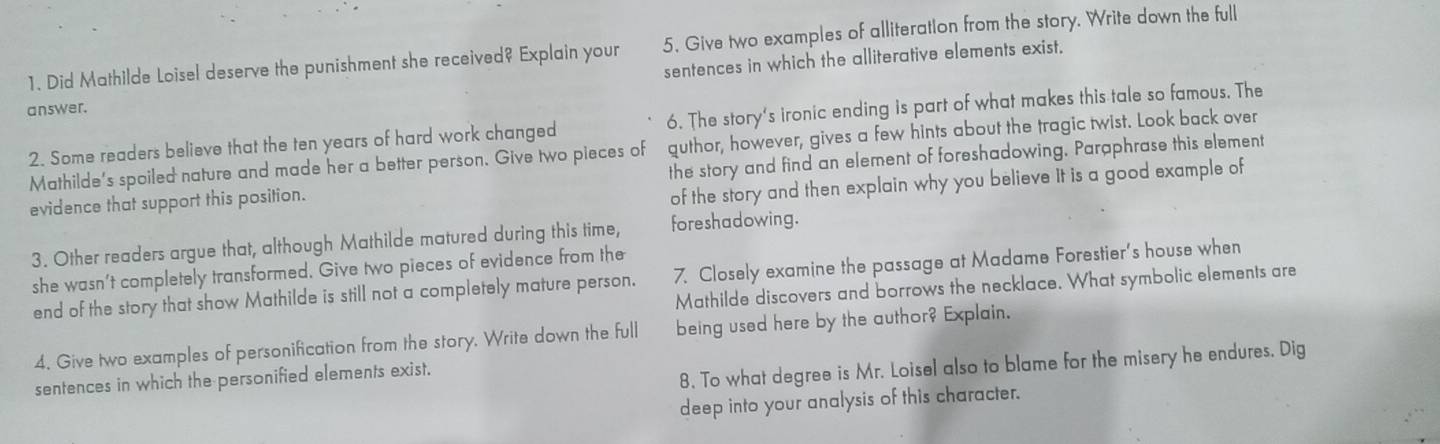 Which Excerpt from the Necklace is an Example of Personification? Explained!
