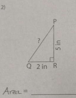 Area= _