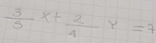  3/5 x+ 2/4 r=7