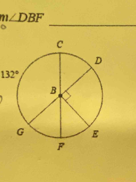 m∠ DBF
132°