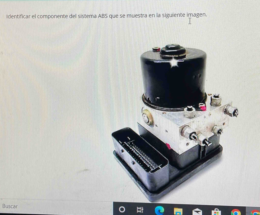 Identificar el componente del sistema ABS que se muestra en la ...