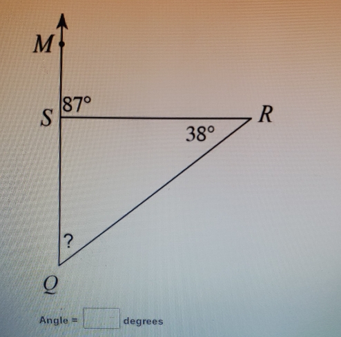 Angle =□ degrees