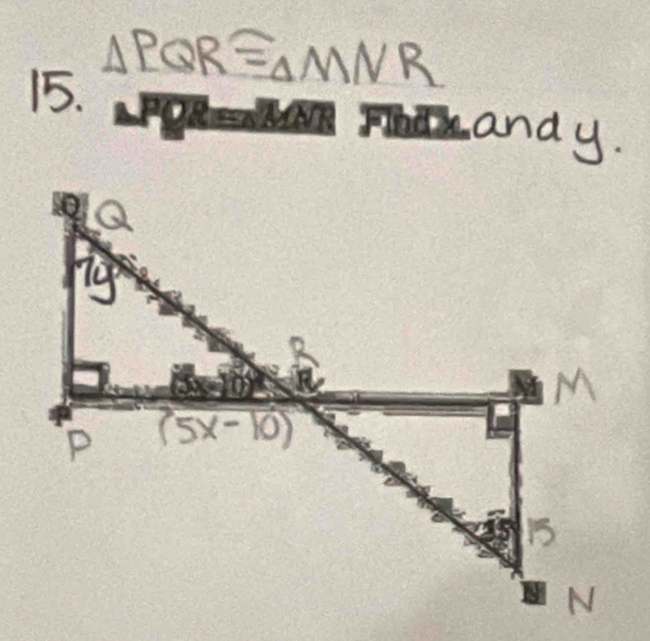 5
PQR=n? NR Findxand