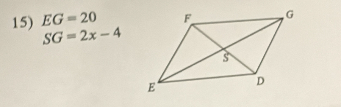 EG=20
SG=2x-4