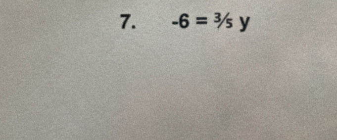 -6=3/5 y