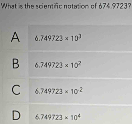 What is the scientific notation of 674.9723?