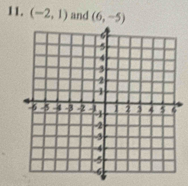 (-2,1) and (6,-5)