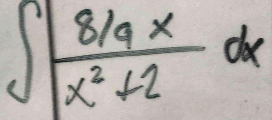 ∈t  (8/9x)/x^2+2 dx