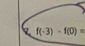 f(-3)-f(0)=