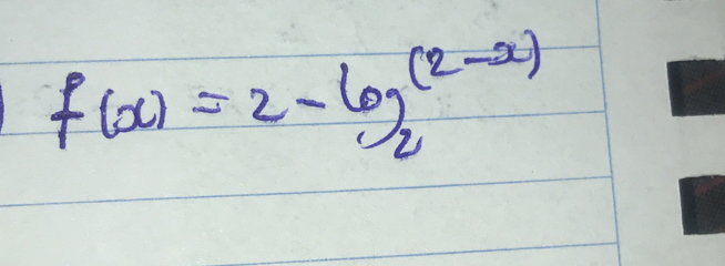 f(x)=2-log _2(2-x)