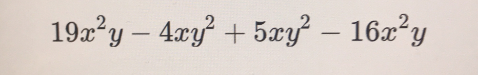 19x^2y-4xy^2+5xy^2-16x^2y