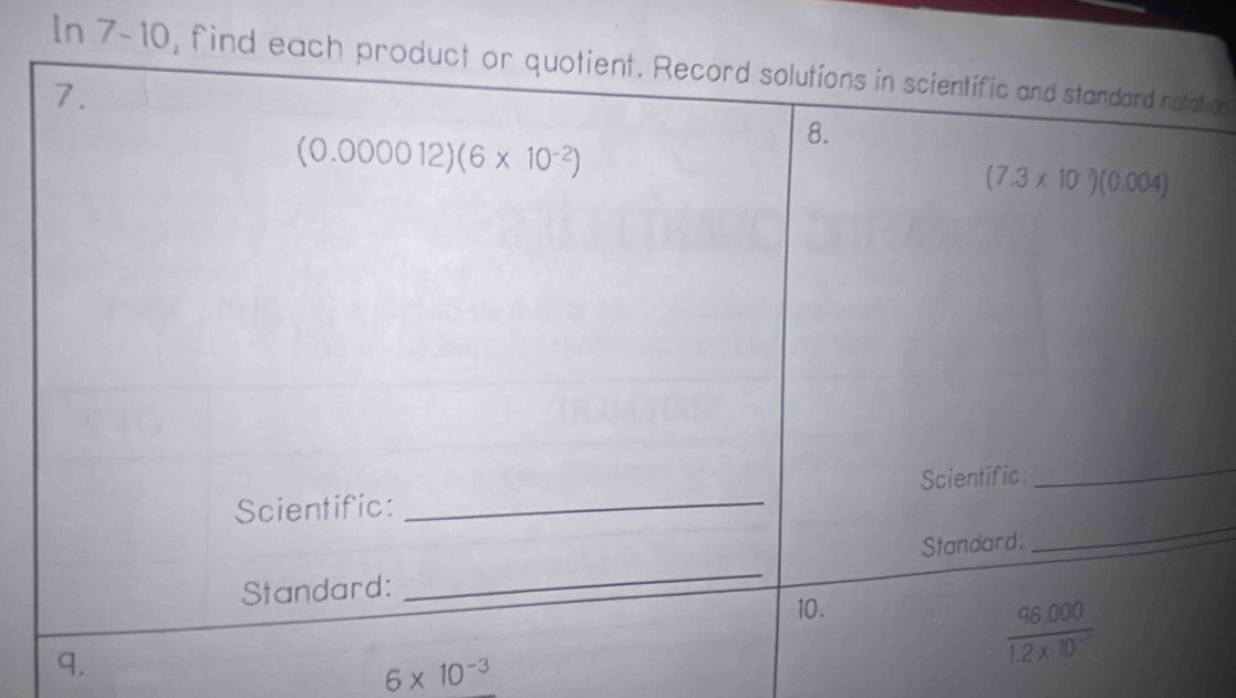 In 7-10, find eaction
6* 10^(-3)