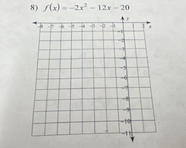 f(x)=-2x^2-12x-20