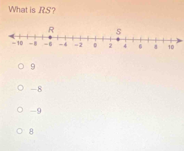 What is RS?
9
-8
-9
8