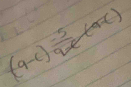 (9-c) (-5)/q=e trc)