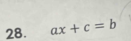 ax+c=b