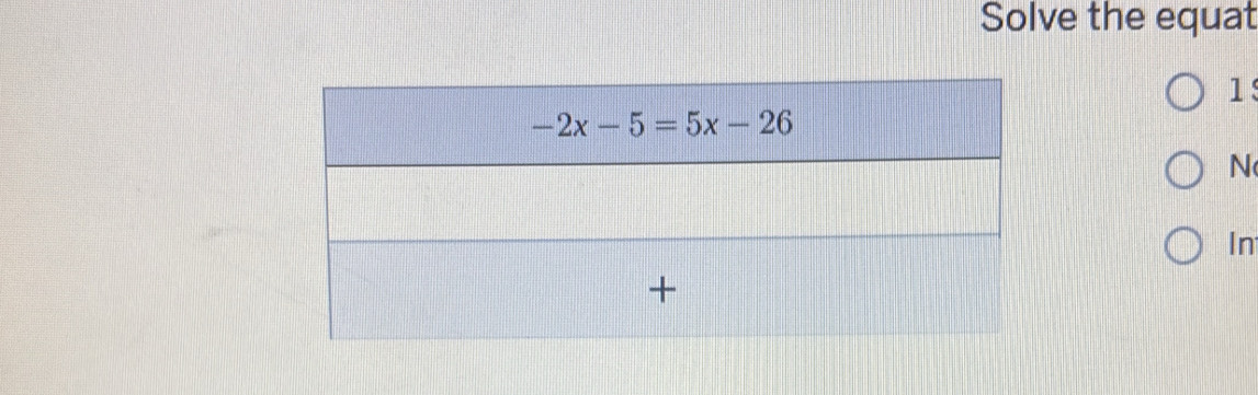 Solve the equat
1
N
In