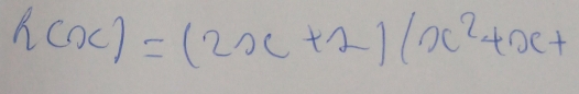 h(x)=(2x+2)(x^2+x+