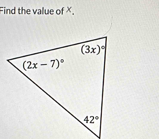 Find the value of ×.