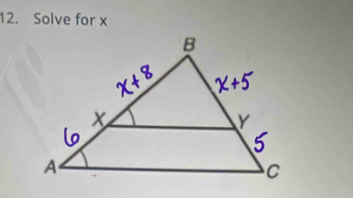 Solve for x