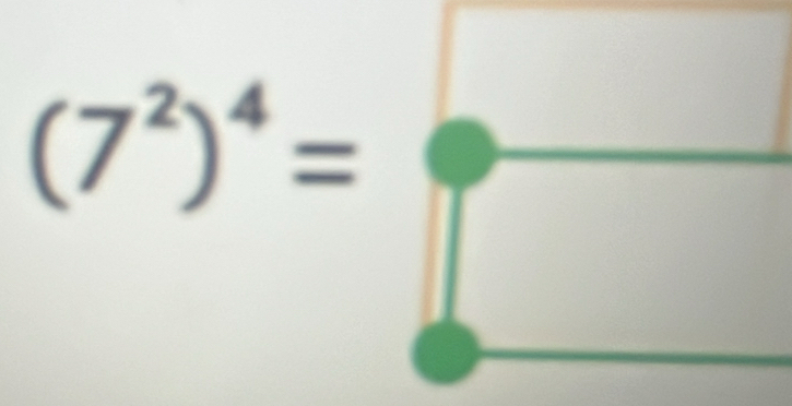 (7^2)^4=□°