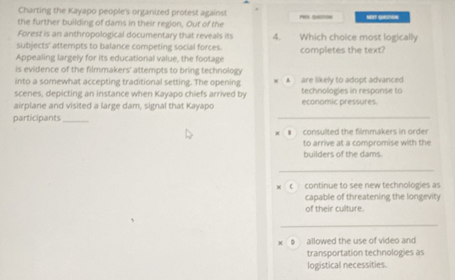 Solved: Charting the Kayapo people's organized protest against the ...