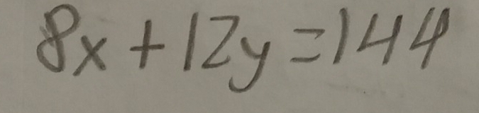 8x+12y=144