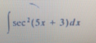 ∈t sec^2(5x+3)dx