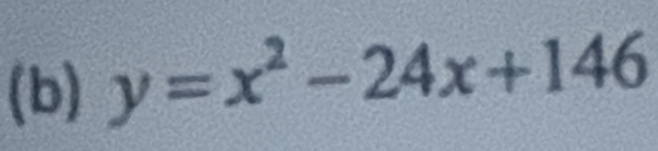 y=x^2-24x+146