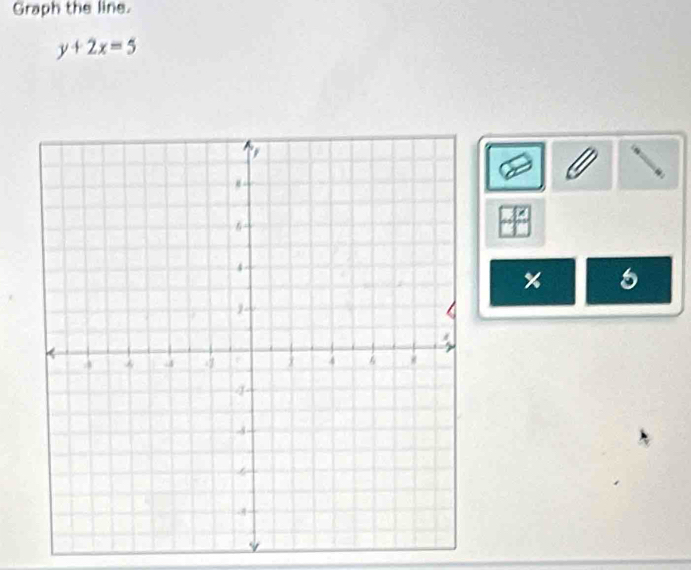 Graph the line.
y+2x=5
x