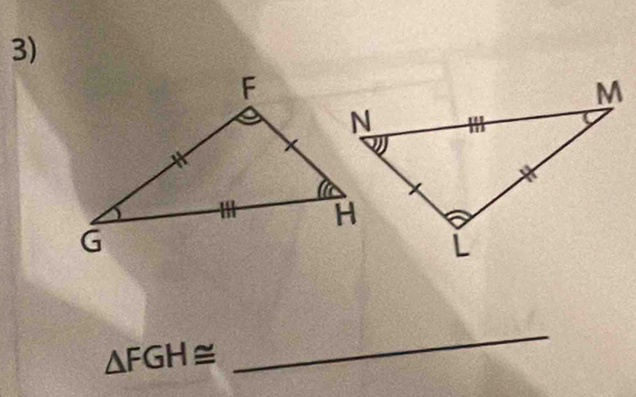 △ FGH≌
_