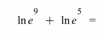 ln e^9+ln e^5=